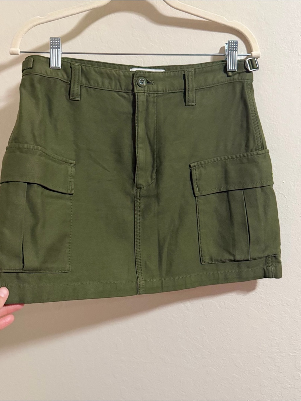 Aritzia Tna Supply Cargo Mini cotton Skirt Olive Green Utility Gorpcore Y2K 8 - Picture 6 of 14